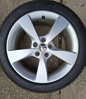 Komplet ALU disky Škoda + letné pneu 215/45 R16 zn. Kleber - 10