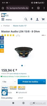 Pasívny Subwoofer master audio - 10