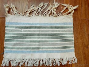 Tkané staré ĺanové plátno - menšie kusy - 10