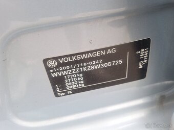 VW GOLF V 1,4 BENZÍN KLÍMA ROK 2008 - 10