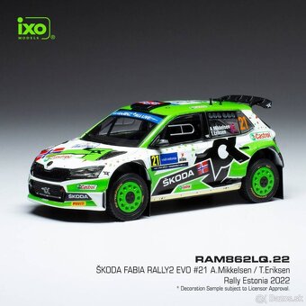 Modely Škoda Fabia Rally2 1:43 IXO - 10