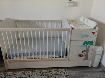 Detská postieľka rastúca masív Cilek + rošt + 2x matrac - 10