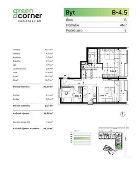 RADO | 3 izbový byt 98m² | Greencorner | Bratislava-Nové mes - 10
