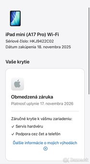 Nový iPad Mini A17 Pro 256gb Wi-Fi Vesmírno Sivý Záruka - 10