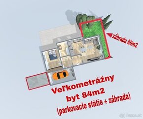 Veľkometrážny byt 84m2 (parkovacie státie+záhrada)Novostavba - 10