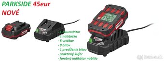 Aku vŕtací skrutkovač Parkside - 10