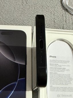 Predám Apple iPhone 16 PRO 256GB Black Titan Stav Nového - 10