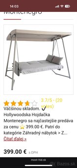 Predám záhradnú hojdačku Hollywood - 10