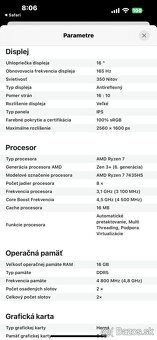 Lenovo legion slim 5 16ARP9 16gb, 1tb ssd, rtx 4070, ryzen 7 - 10