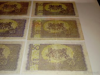 BANKOVKY 50 KČS 1945, LONDÝNSKÁ EMISE, VŠE NEPERFOROVANÉ - 10