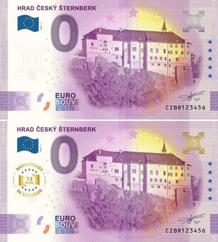 0 € / 0 euro souvenir bankovky - české - 10