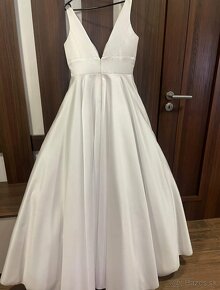 Saténove svadobné šaty - 10