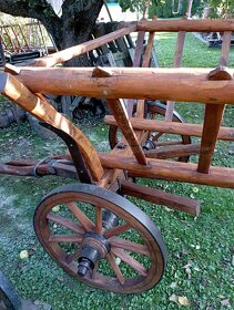 Starý drevený konský voz - rebriňak II - 10