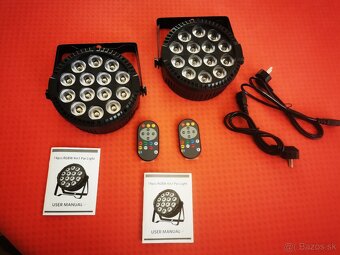 4ks led par reflektory RGBW-140W, diaľkové ovládanie + TAŠKA - 10