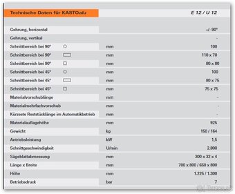 Poloautomatická kotoučová pila KASTO ALU-U12 - 10