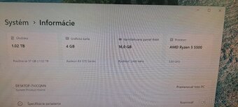 Predám pc ryzen 5 5500 rx570 16gb ram 1tb hdd 120gb ssd - 10