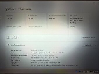 Notebook HP 14″ s procesorom Intel Core i5 a 32 GB RAM - 10