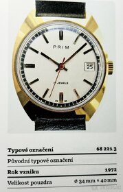Československé Retro Vintage hodinky PRIM Soudek 70. roky - 10