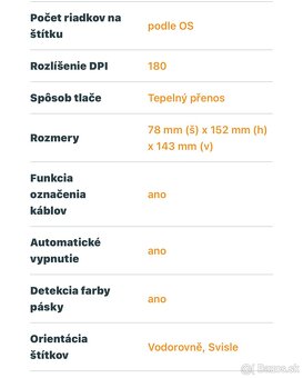 Predám tlačiareň štítkov Brother PT-P750W - 10
