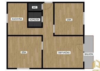 REZERVOVANÝ/ NA PREDAJ 3 - IZB. BYT s BALKÓNOM, SENICA - 10