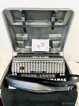 Predám akordeón Hohner Atlantic 120 bas De Luxe Výborný zvuk - 10