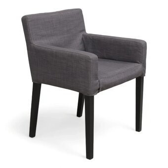 Stolicky s operadlom IKEA Nils (sivy potah) - 10