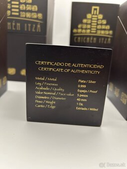 3x 1 oz. + 2 oz. + 5 oz. Investičné striebro Mexiko Chichen - 10