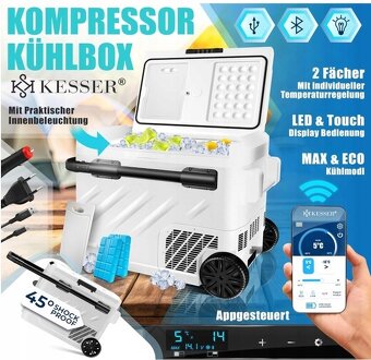Elektrická autochladnička s kompresorom a mrazničkou s objem - 10