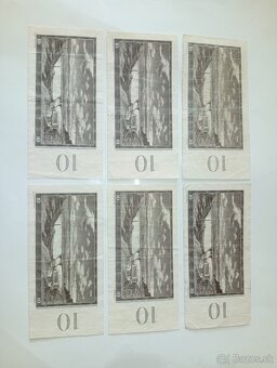 BANKOVKY 10 KČS 1960, 5 RŮZNÝCH SÉRIÍ, PĚKNÉ STAVY - 10