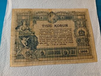 Veľmi vzácna 1000 Korún 1919 - 10