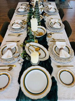 Nová zlatom zdobená obedová súprava THUN pre 6 osôb - 10