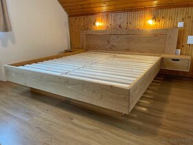 Dubová masívna posteľ s úložným priestorom - 10