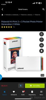 Polarodi Hi-Print prenosná tlačiareň - ako nová - 10