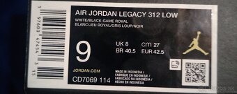 Jordan Legacy 312 White Game Royal EU42.5 - 10