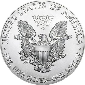 investičné strieborne mince - USA silver eagle liberty - 10
