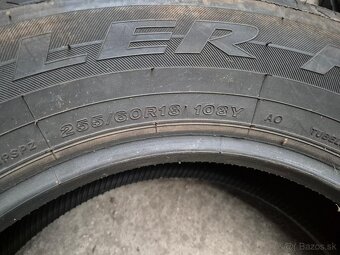 255/60 r18 letné 4 ks BRIDGESTONE dezén 7,9 - 7,8 mm - 10