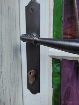 Dvere s vitrážou a zárubňou - 10