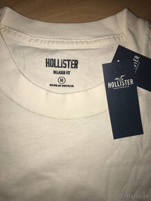 TRIČKO HOLLISTER krémové veľ. M + darček - 10