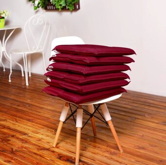 6 x poduška 43 x 39 x 5 cm krémová červená zelená sivá - 10