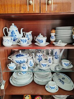 Retro porcelán modrá ruža Bohemia - 10