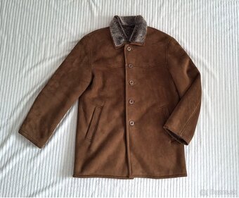 Pánsky kožuch zateplený kabát, veľ.L - 10