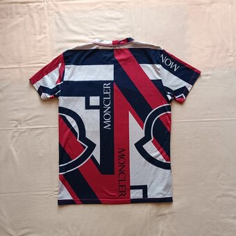 Rare moncler tričko s potlačou s prímesou hodvábu M - 10