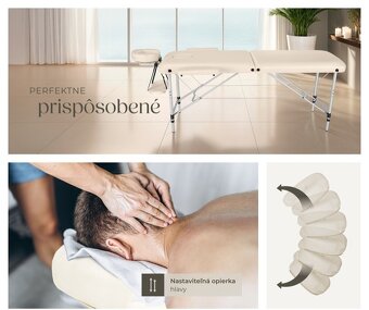 Úplne nový zabalený masážny stôl, 2-dielny, prenosný - 10