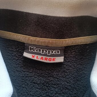 Vintage Kappa čierna mikina na zips retro XL - 10
