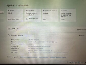 Notebook HP EliteBook 8460p i5-2520M/8GB RAM/120GB SSD - 10