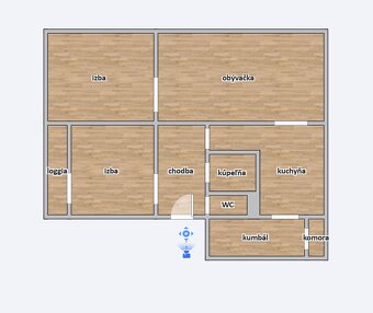 Veľký 3 izbový byt 73m2 s kumbálom na Klokočine - 10