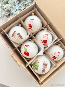 Vianočné ozdoby , vianočné sklenené gule - 10