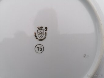 Predám zlato-tyrkysová porcelánová sada - 10