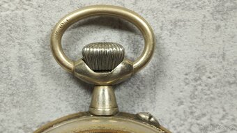 Monstrózné staré kapesní hodinky s lokomotivou, 66mm, 202g - 10