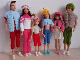 roláky pre bábiky barbie ken šaty oblečenie nohavice čiapky - 10